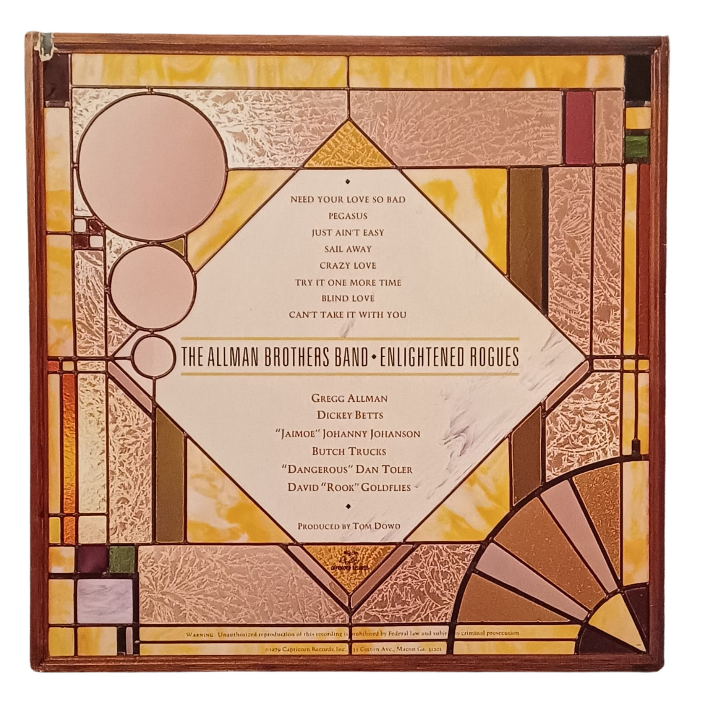 The Allman Brothers Band – Enlightened Rogues|LP Capricorn Records CPN-0218| VG+ TRV0057