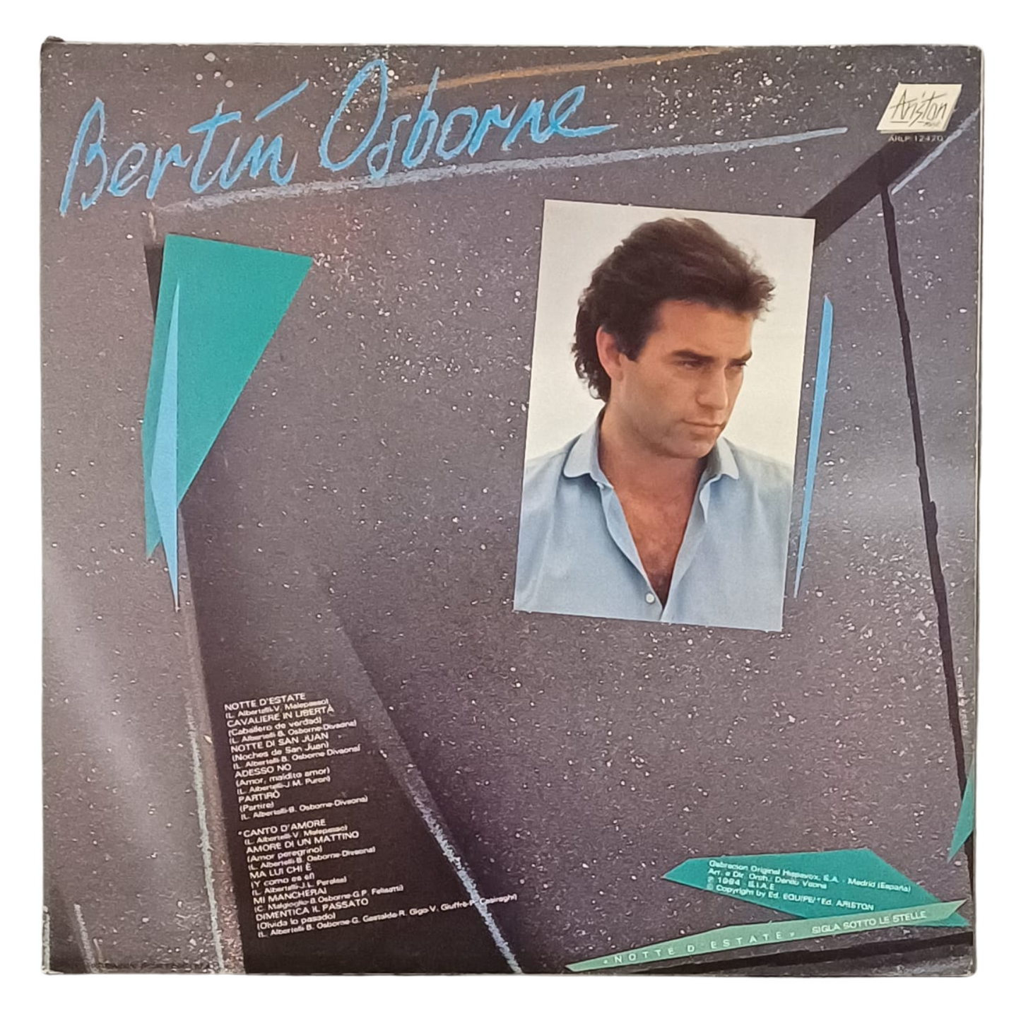 Bertín Osborne – Cavaliere In Libertà | Vinile 33 Giri ARLP-1242 | BUONE CONDIZIONI (VG) TRV0049