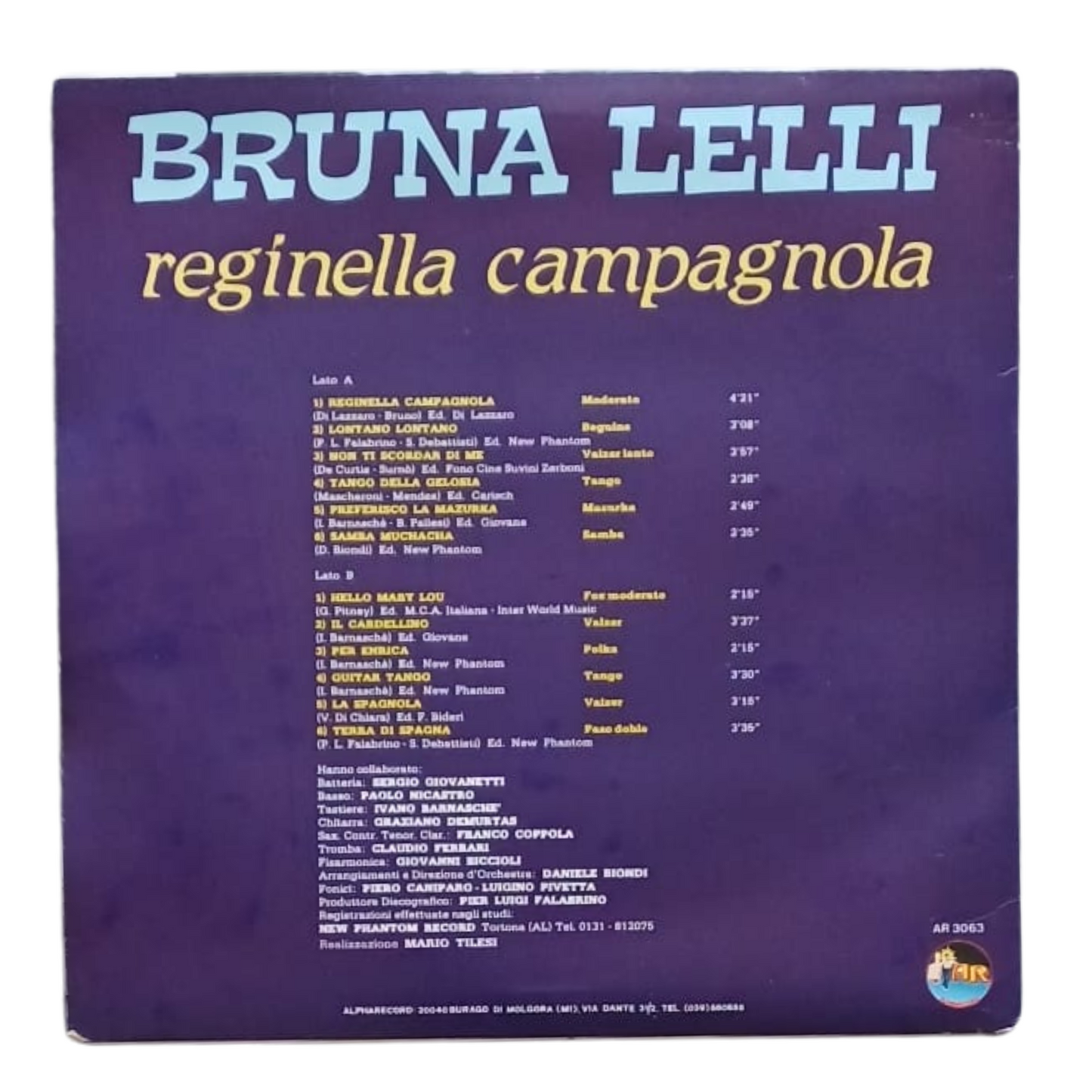 Bruna Lelli – Reginella Campagnola | Vinile 33 Giri | BUONE CONDIZIONI-TRV0003