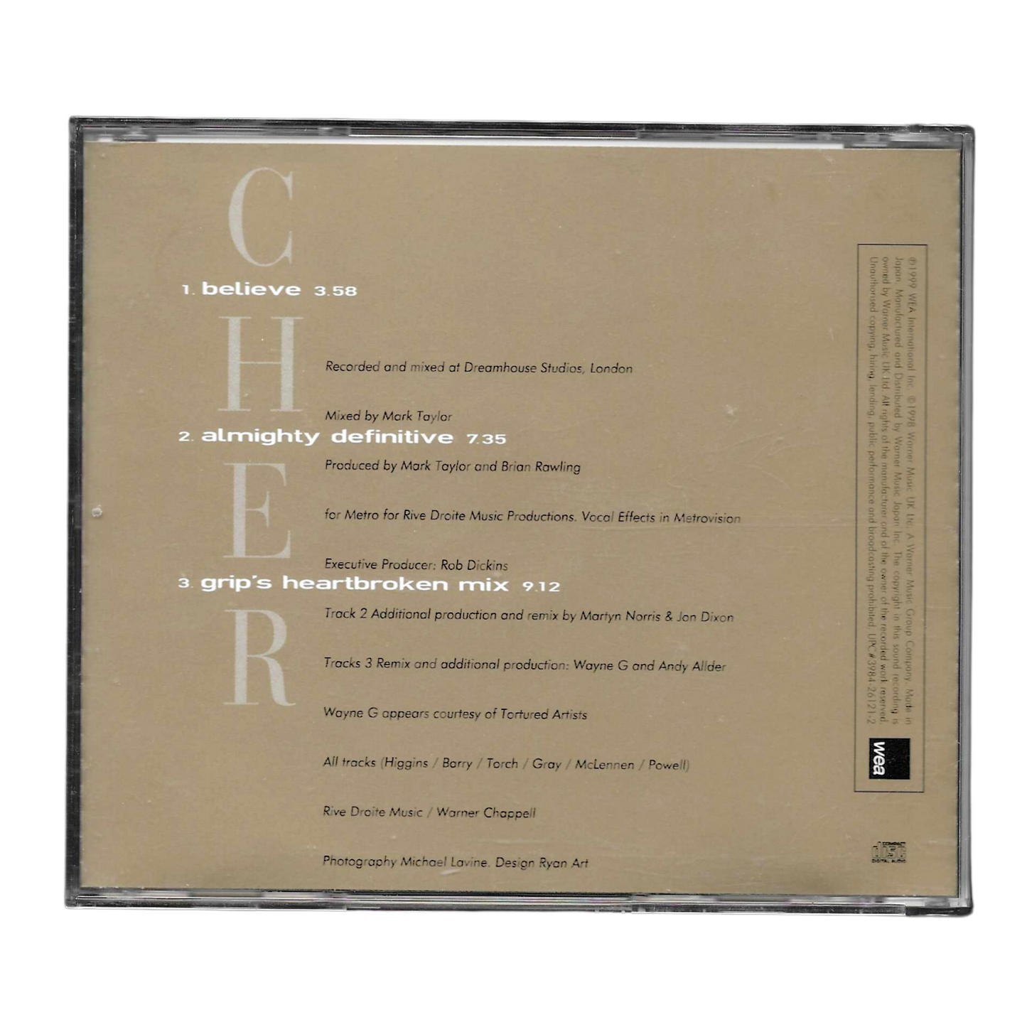 Cher – Believe | CD | WEA – WPCR-10050 | Edizione Giapponese | TR0170