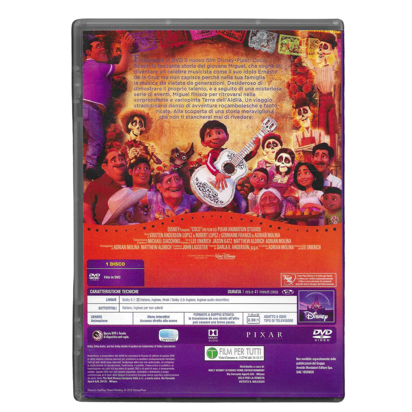 DVD Editoriale Coco – Disney Pixar - OTTIME CONDIZIONI - TRD0144