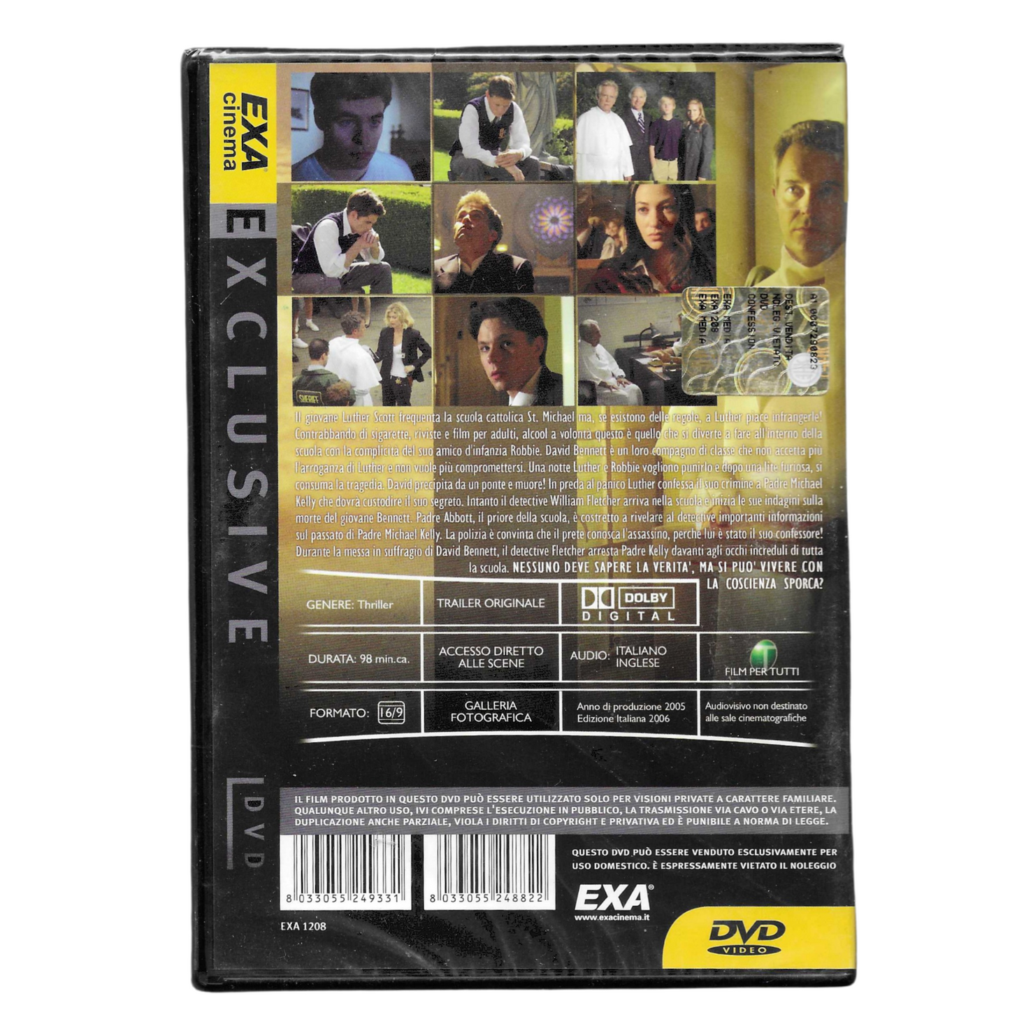 DVD Confession - Nessuno Deve Sapere la Verità – NUOVO - TR0141