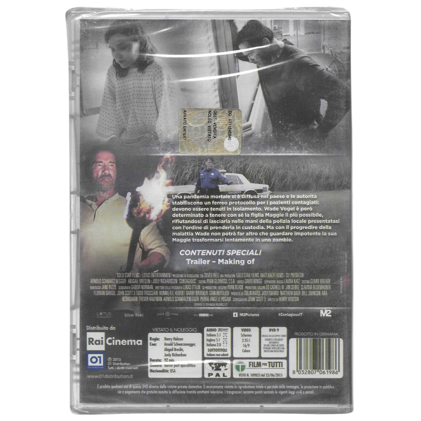 DVD "Contagious - Epidemia Mortale" (2015) - NUOVO - TRD0110