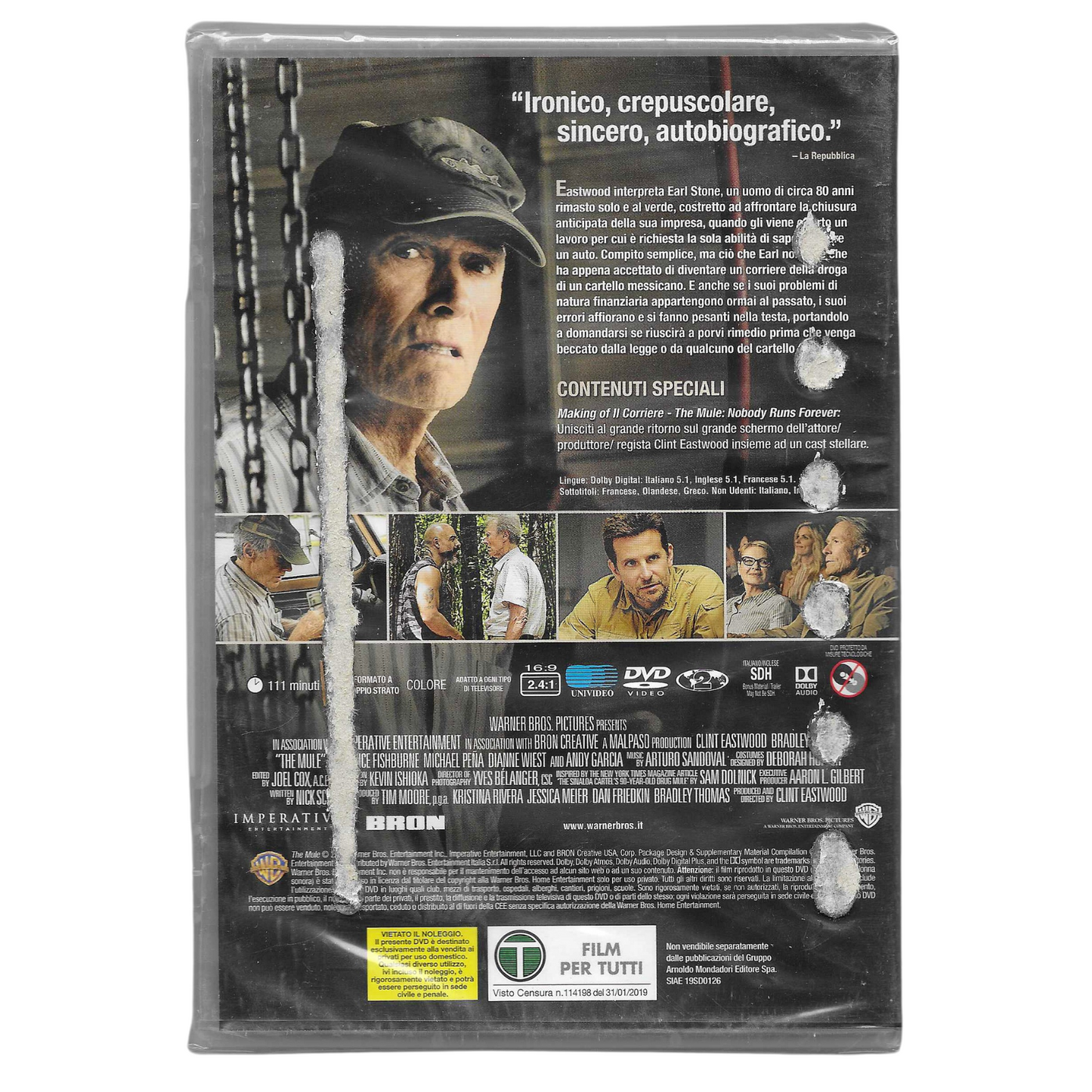 DVD Editoriale "Il Corriere - The Mule" (2018) –  NUOVO - TRD0127