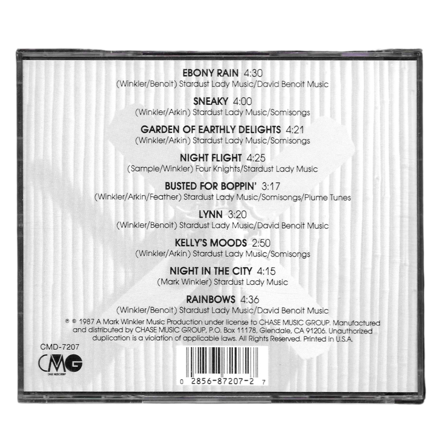 Mark Winkler – Ebony Rain | CD 1987 CMD-7207 | COME NUOVO - TR0218