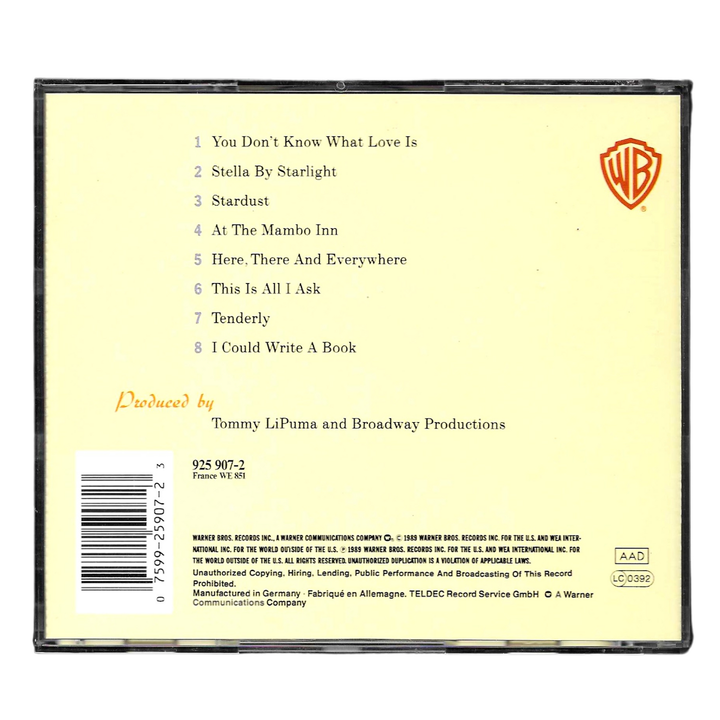 George Benson - Tenderly CD | Jazz, Smooth Jazz, Pop | Ottime Condizioni - TR0161