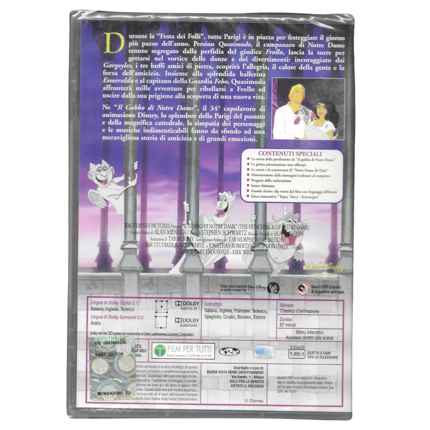 DVD Editoriale "Il Gobbo di Notre Dame" - Walt Disney I Classici - NUOVO - TRD0041
