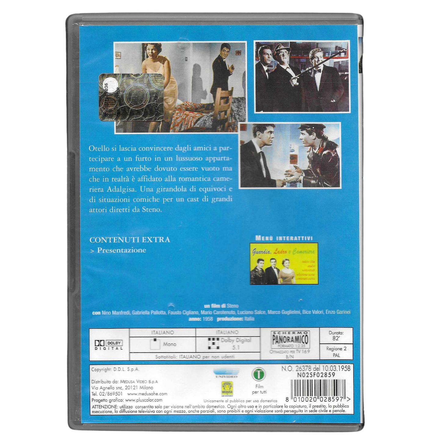 DVD "Guardia, ladro e cameriera" (1958) - COME NUOVO - TRD0123