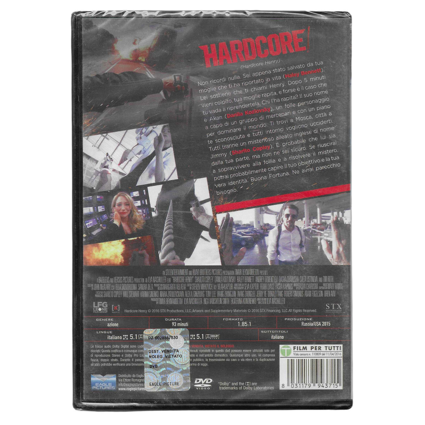 DVD Hardcore! (2015) - Film d'Azione in Prima Persona TRD0003