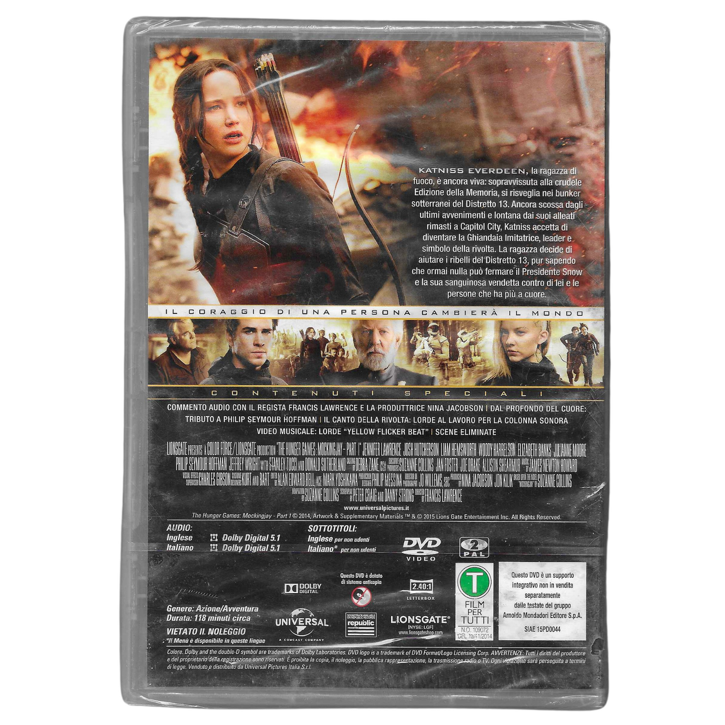 DVD Editoriale "Hunger Games: Il Canto della Rivolta - Parte 1" (2014) - NUOVO - TRD0115