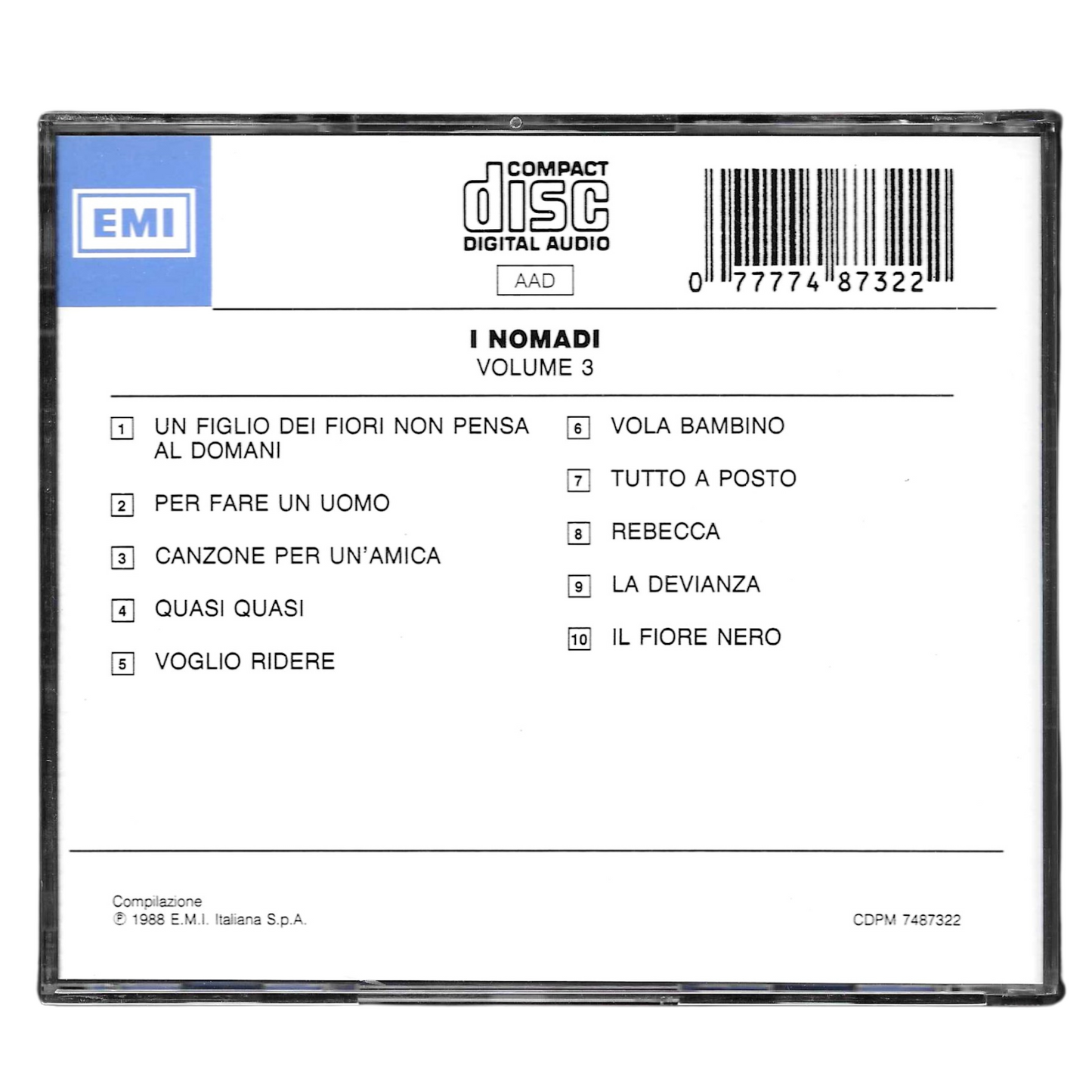 I Nomadi - Volume 3 | CD Album Raccolta | Ottime Condizioni - TR0132