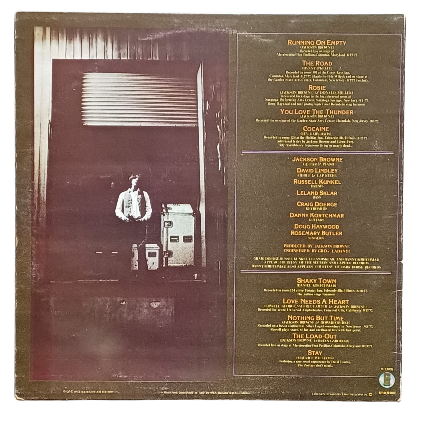 Jackson Browne – Running On Empty |LP Asylum Records – W53070 | Buone Condizioni (VG) TRV0062