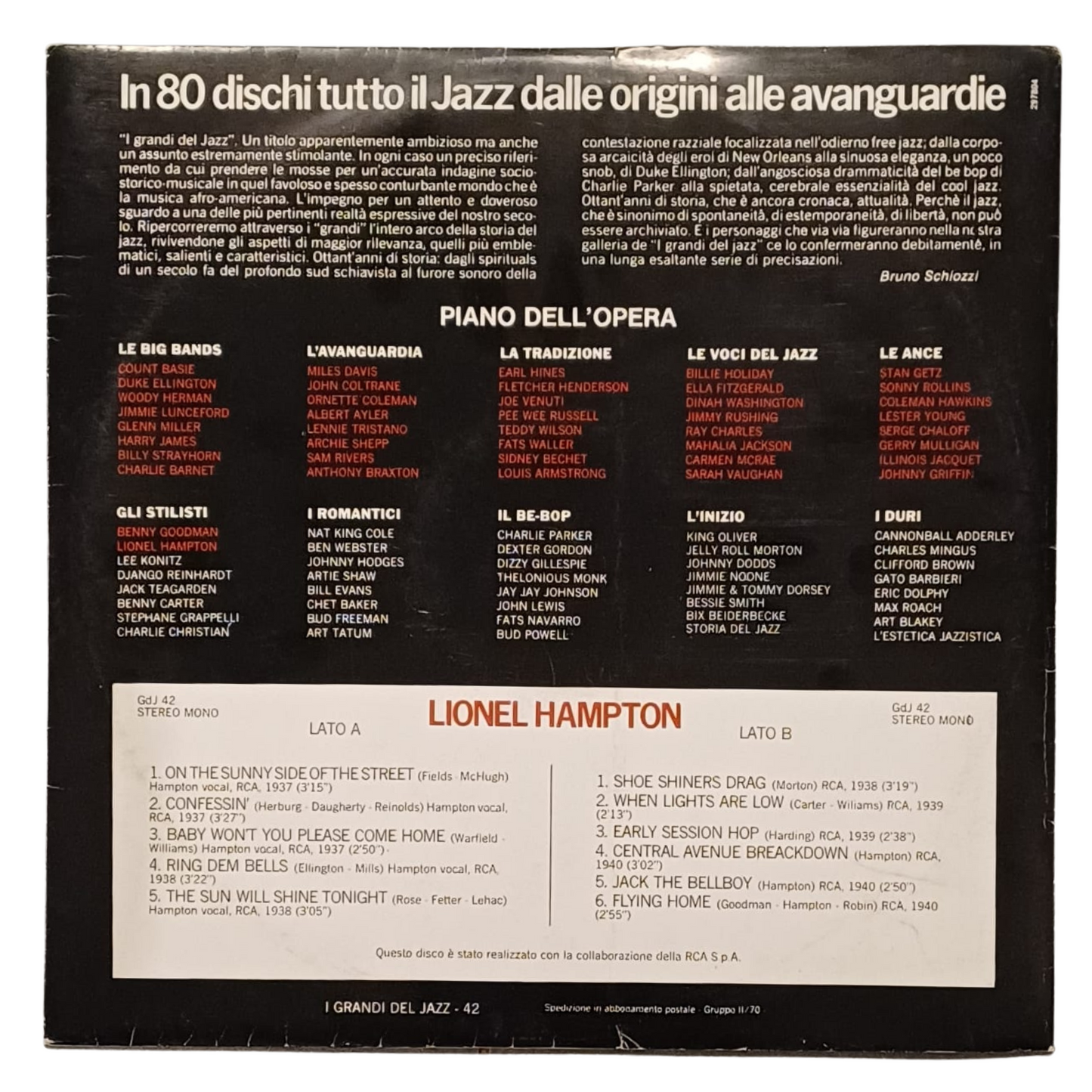 Lionel Hampton – I Grandi del Jazz Vol. 42 | LP 1980 Fabbri Editori |VG+ TRV0135