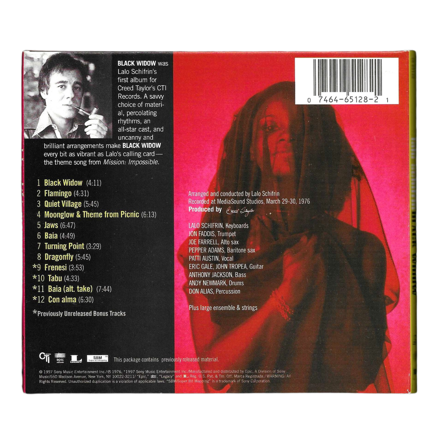 Lalo Schifrin - Black Widow | CD Album Jazz Funk Fusion | COME NUOVO - TR0119