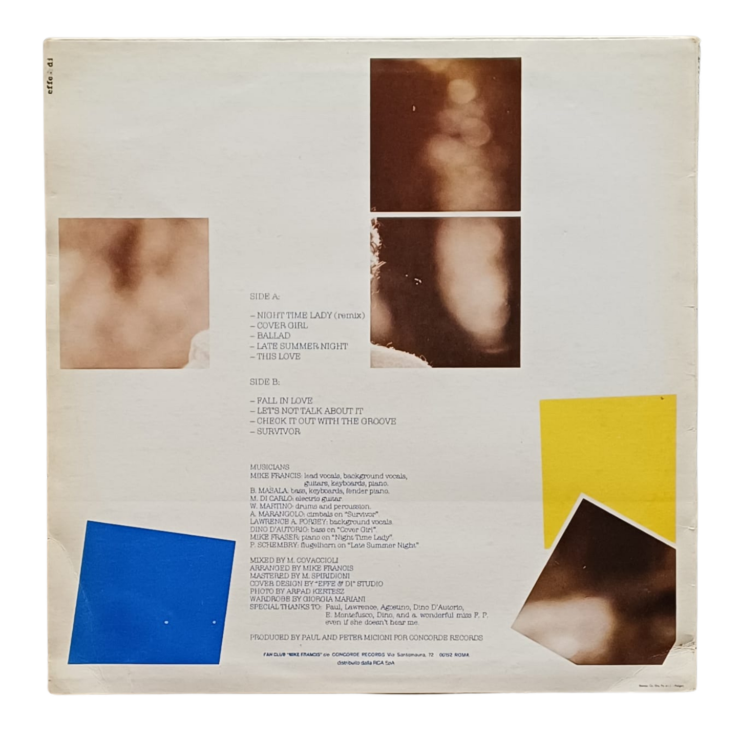 Mike Francis – Let's Not Talk About It | LP Concorde – ZPLCO 34213 |(VG-)TRV0035