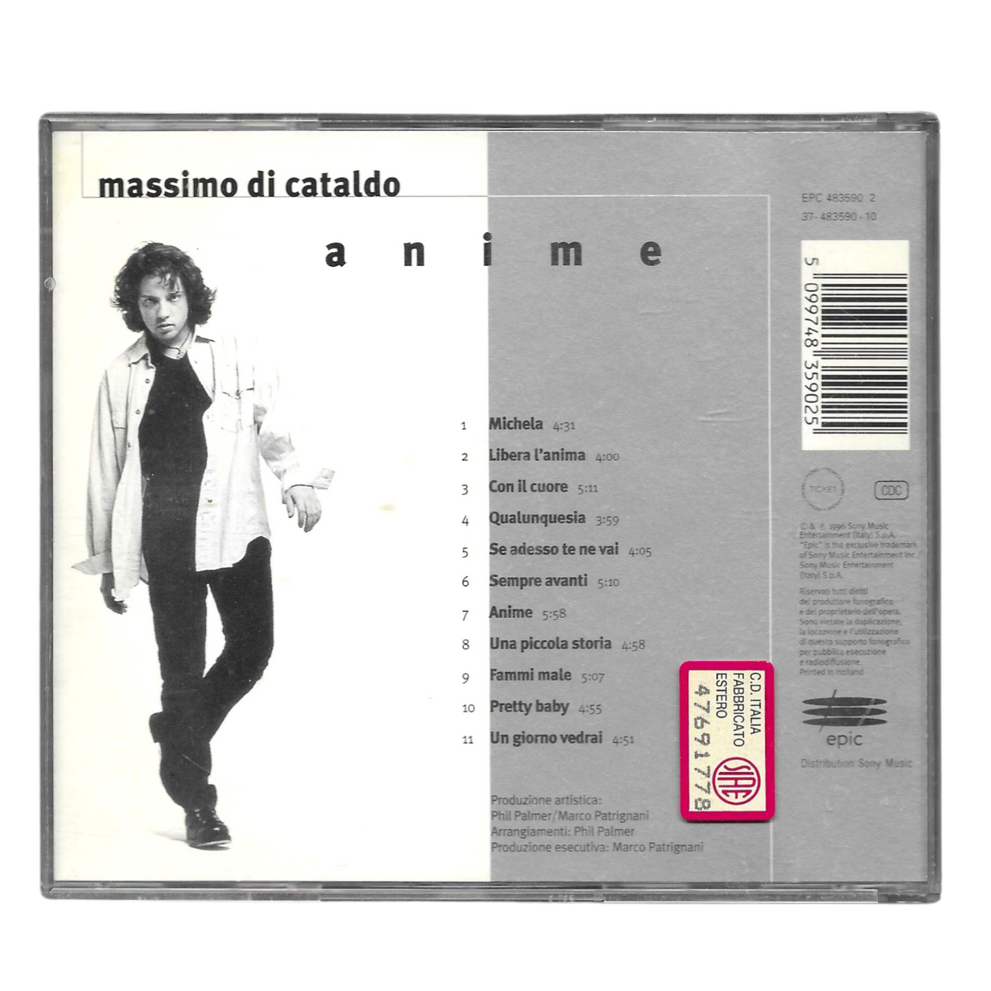 Massimo Di Cataldo - Anime | CD Album 1996 | Pop Italiano | Ottime Condizioni - TRD0078