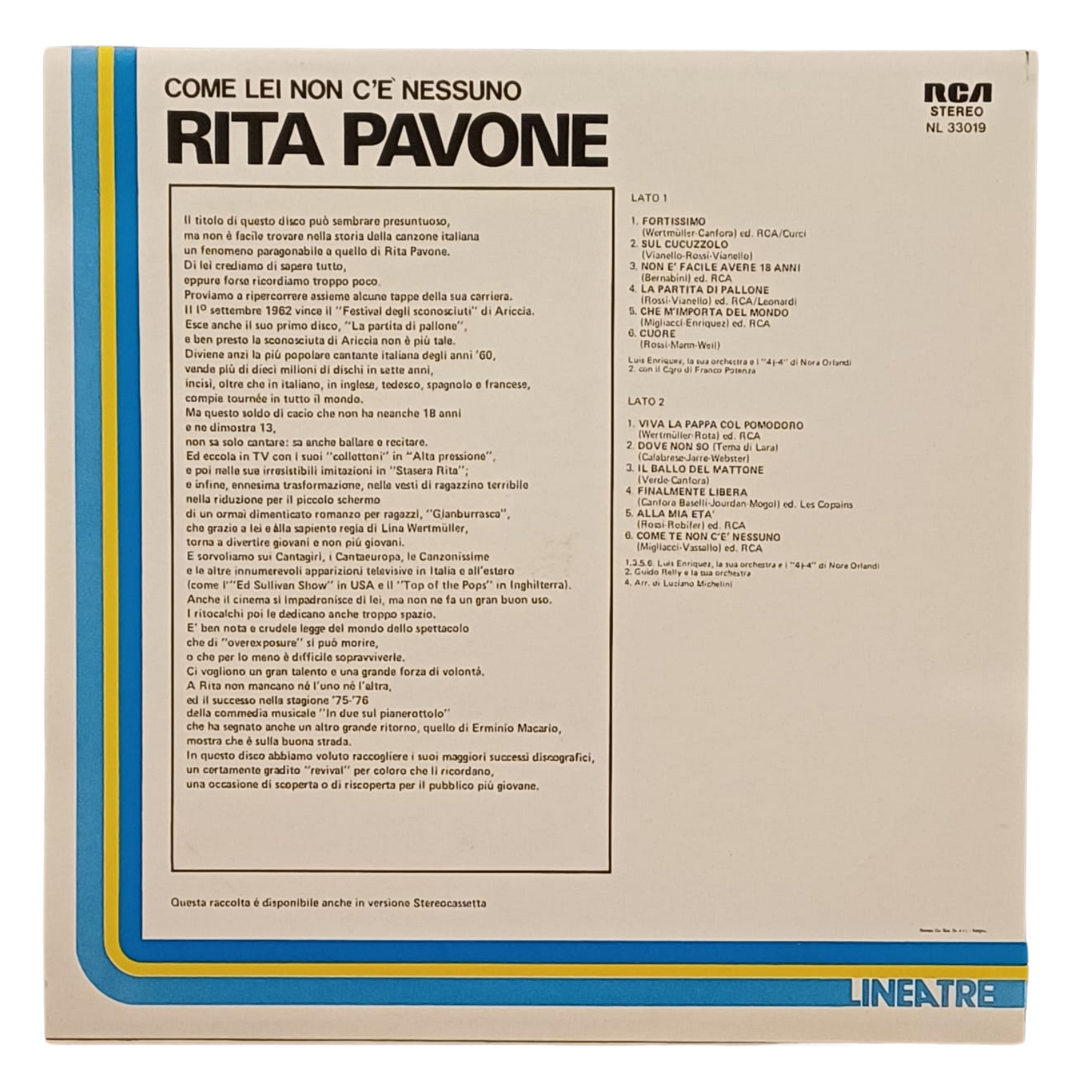Rita Pavone – Come Lei Non C'È Nessuno | Vinile 33 Giri RCA–NL 33019 | OTTIME CONDIZIONI (VG+)TR0056
