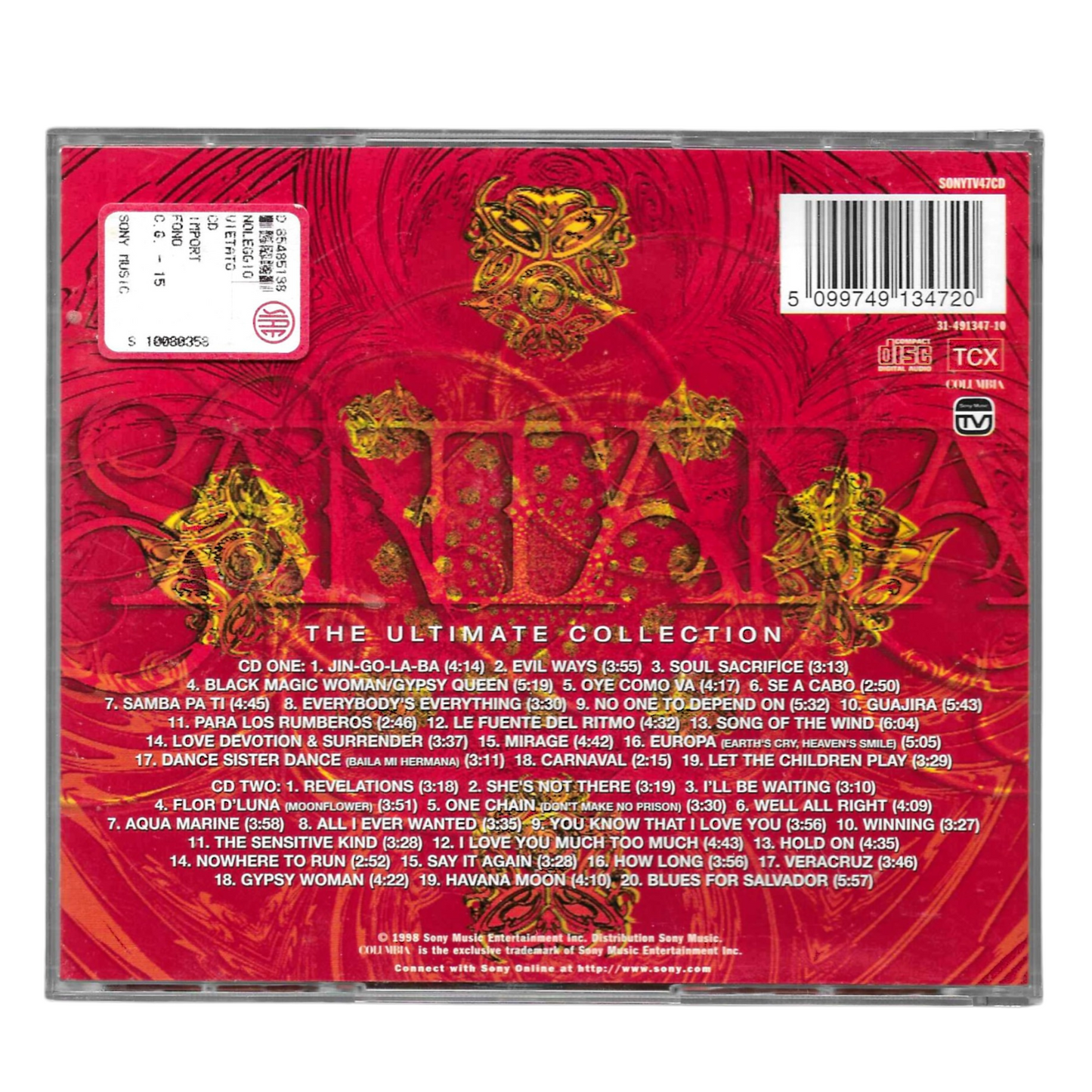 Santana - The Ultimate Collection | Doppio CD (1998) | Rock, Latin Rock | COME NUOVO - TR0074