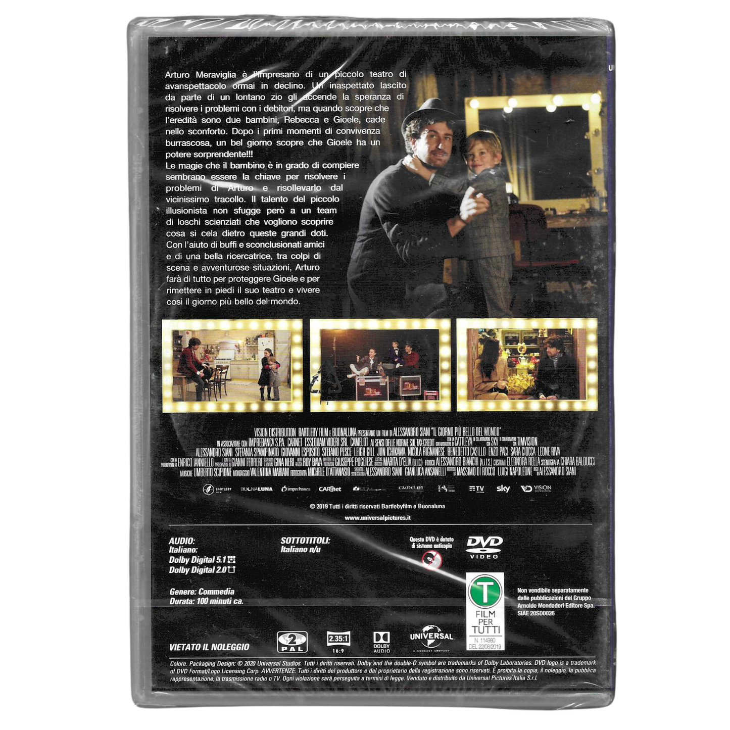 DVD Editoriale "Il giorno più bello del mondo" (2019) – Edizione Universal Pictures - NUOVO- TRD0095