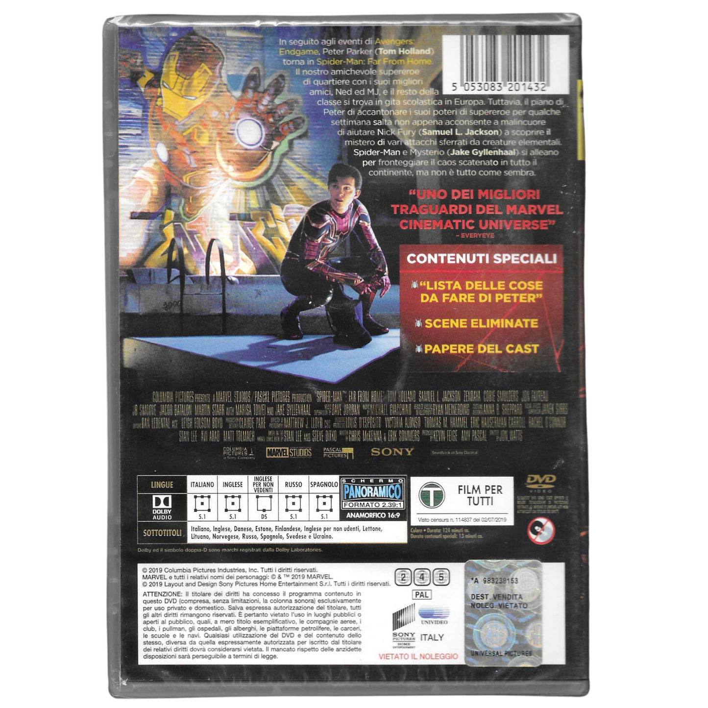 DVD "Spider-Man: Far From Home" (2019) - NUOVO - TRD0043