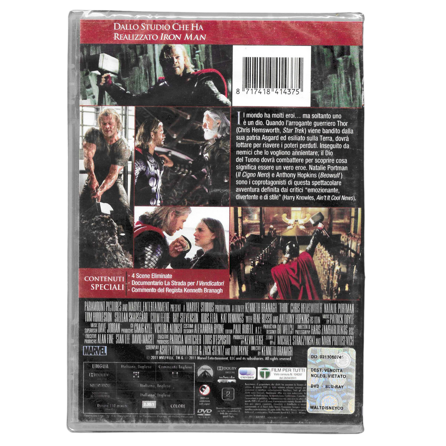 DVD Thor (2011) - Edizione Marvel - EAN: 8717418414375 -NUOVO- TRD0011
