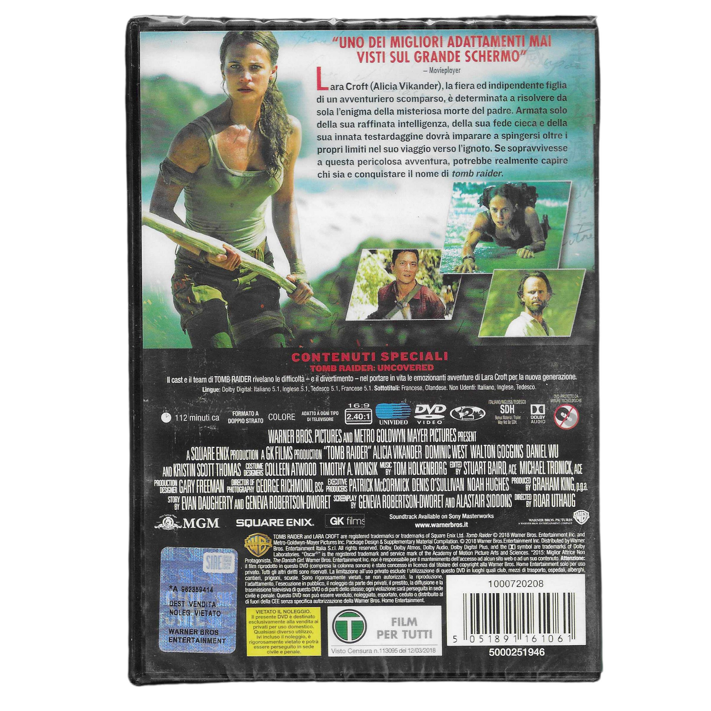 DVD "Tomb Raider" (2018) – Edizione Warner Bros - NUOVO - TRD0087
