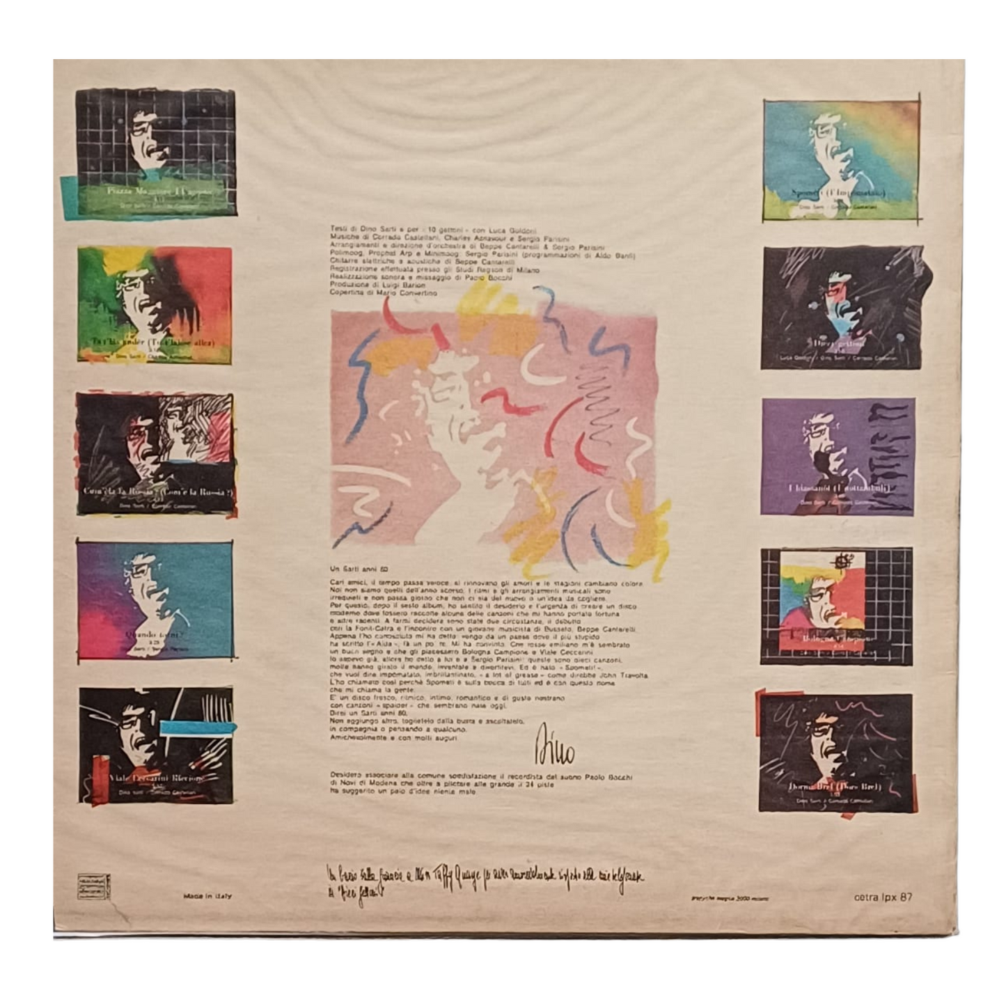 Dino Sarti – Spomèti ! | LP 33 Giri - Cetra – LPX 87 | Autografato- Buone Condizioni (VG) TRV0045