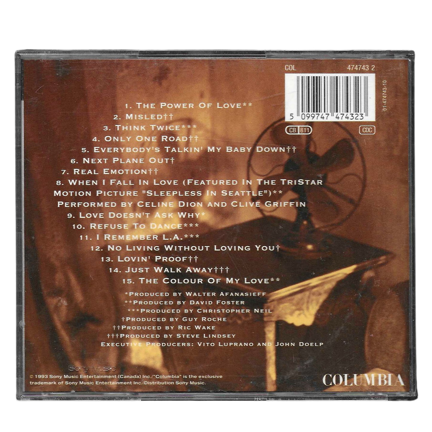 Celine Dion – The Colour Of My Love | CD 1993 Columbia |OTTIME CONDIZIONI TR0298