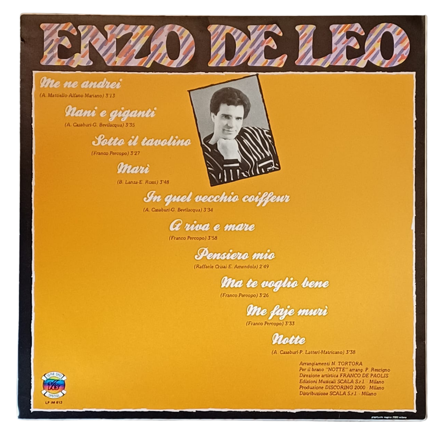 Enzo De Leo – Enzo De Leo | LP–Vis Radio IM 813 Serie Oro Special |(VG++)TRV0068