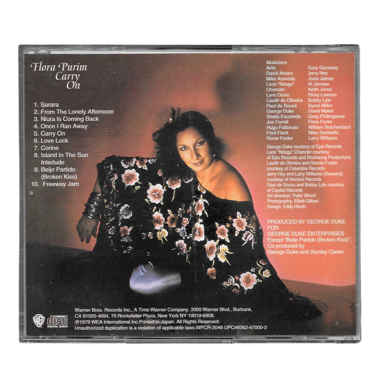 Flora Purim - Carry On CD | Jazz Fusion | Edizione WPCR-2046 | Ottime Condizioni - TR0158