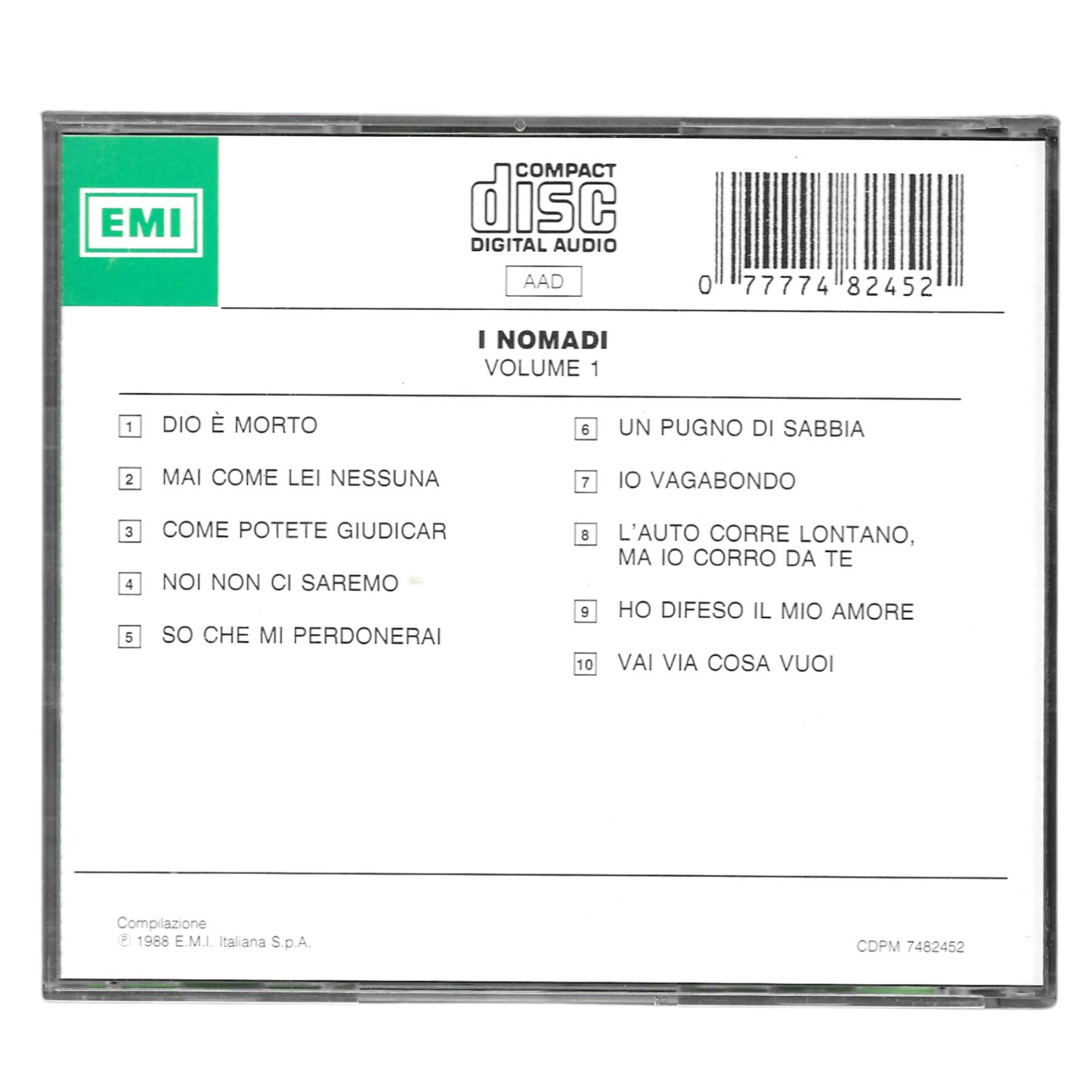 Nomadi - Volume 1 CD Rock Italiano COME NUOVO - TR0100