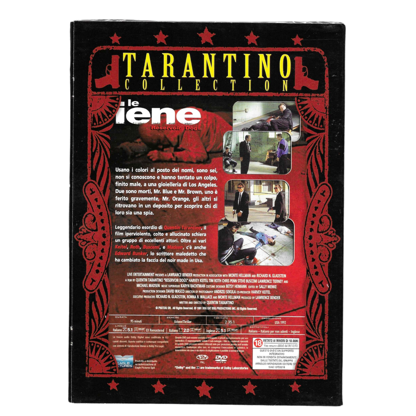 DVD Editoriale "Tarantino Collection: Le Iene" (1992 - NUOVO - TRD0132