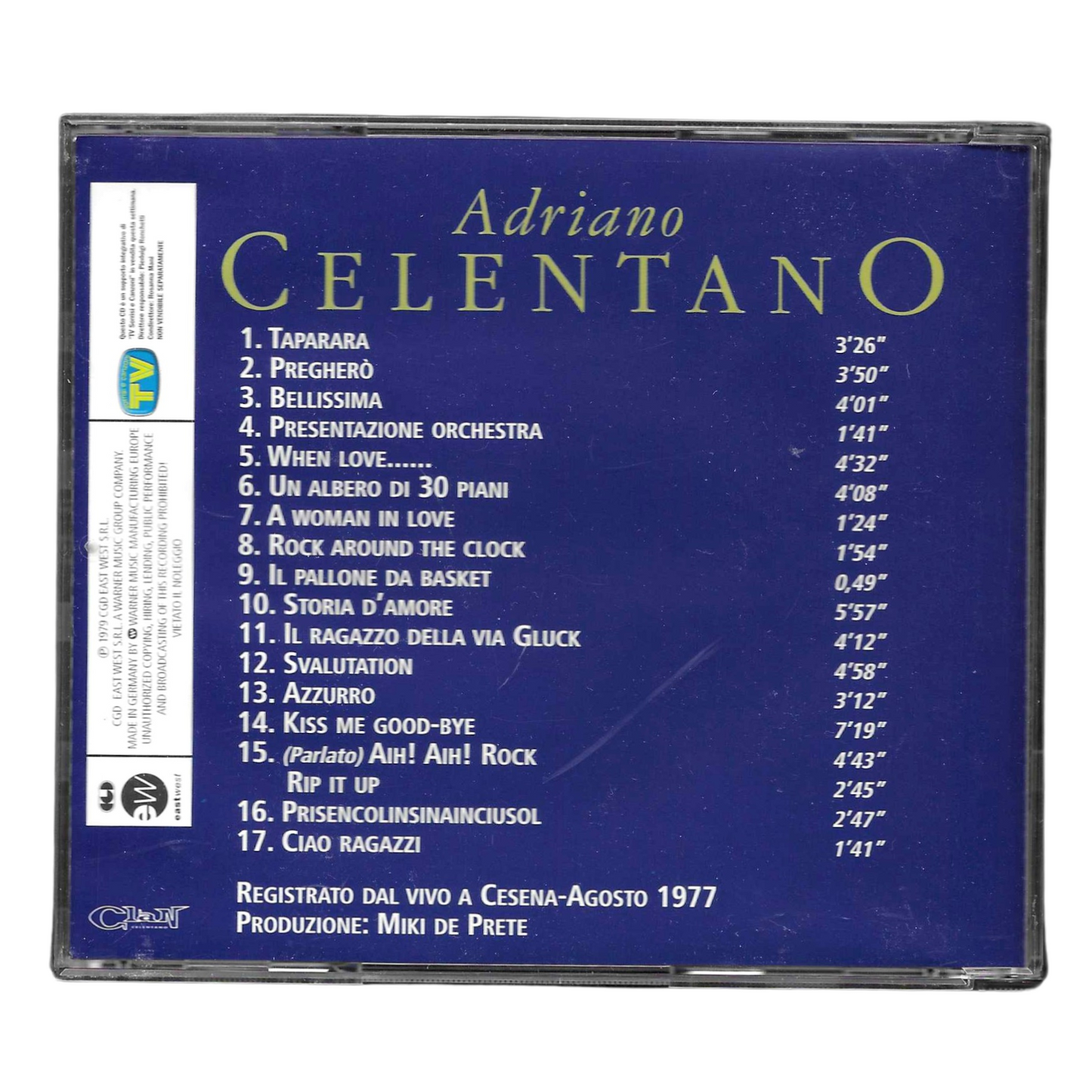 Adriano Celentano – Il Concerto Di Adriano |EDITORIALE|OTTIME CONDIZIONI -TR0216