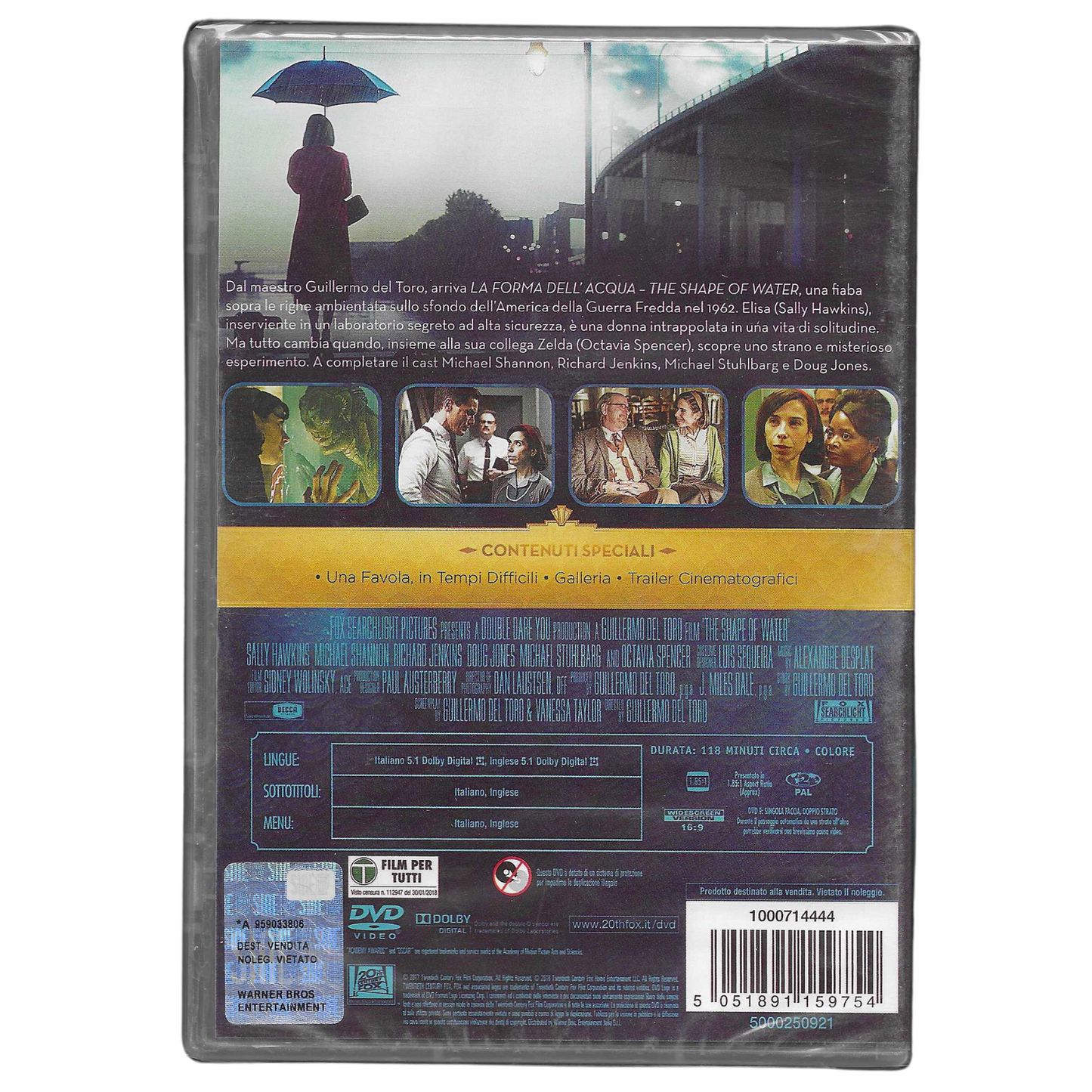 DVD "La Forma dell'Acqua" (2017) – Edizione 20th Century Fox - NUOVO - TRD0088