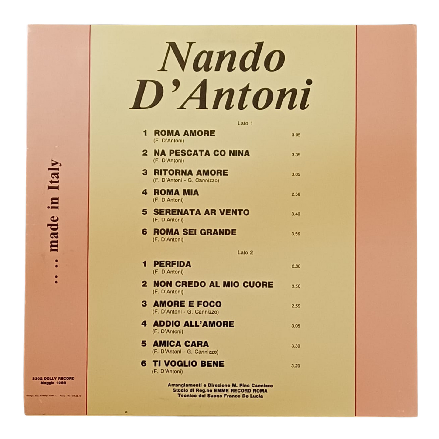Nando D'Antoni – Roma Amore | LP – Dolly Record DR 3302 | (VG+) TRV0069