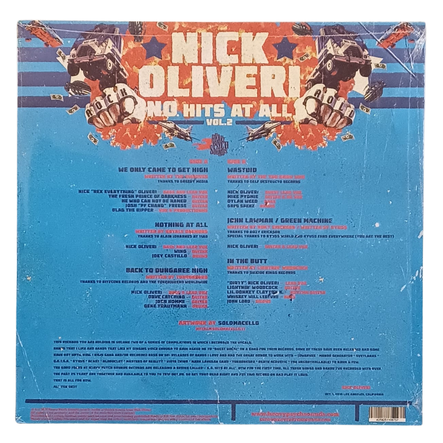 Nick Oliveri – N.O. Hits At All Vol.2 | LP – HPS 057 | Stoner Rock - TRV0112