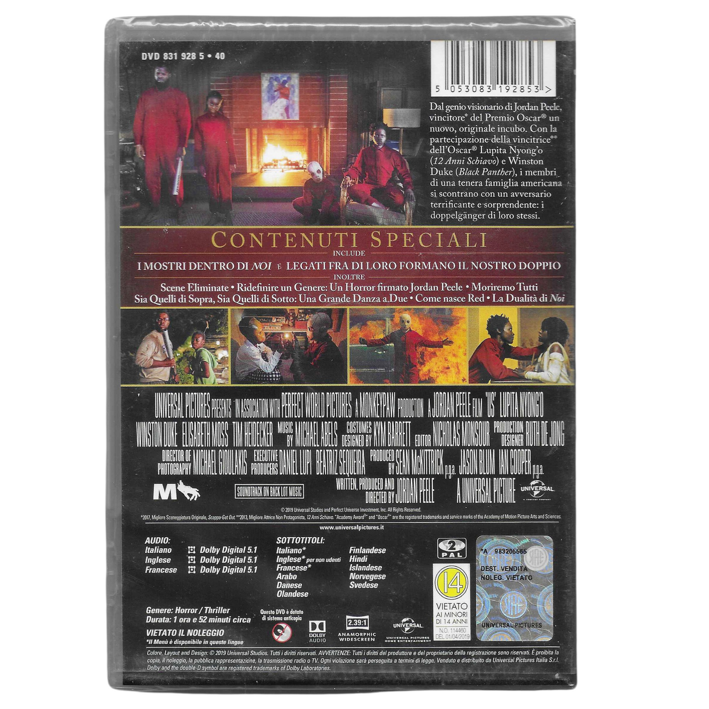 DVD "Noi" (2019) - Edizione Universal Pictures - NUOVO - TRD0031