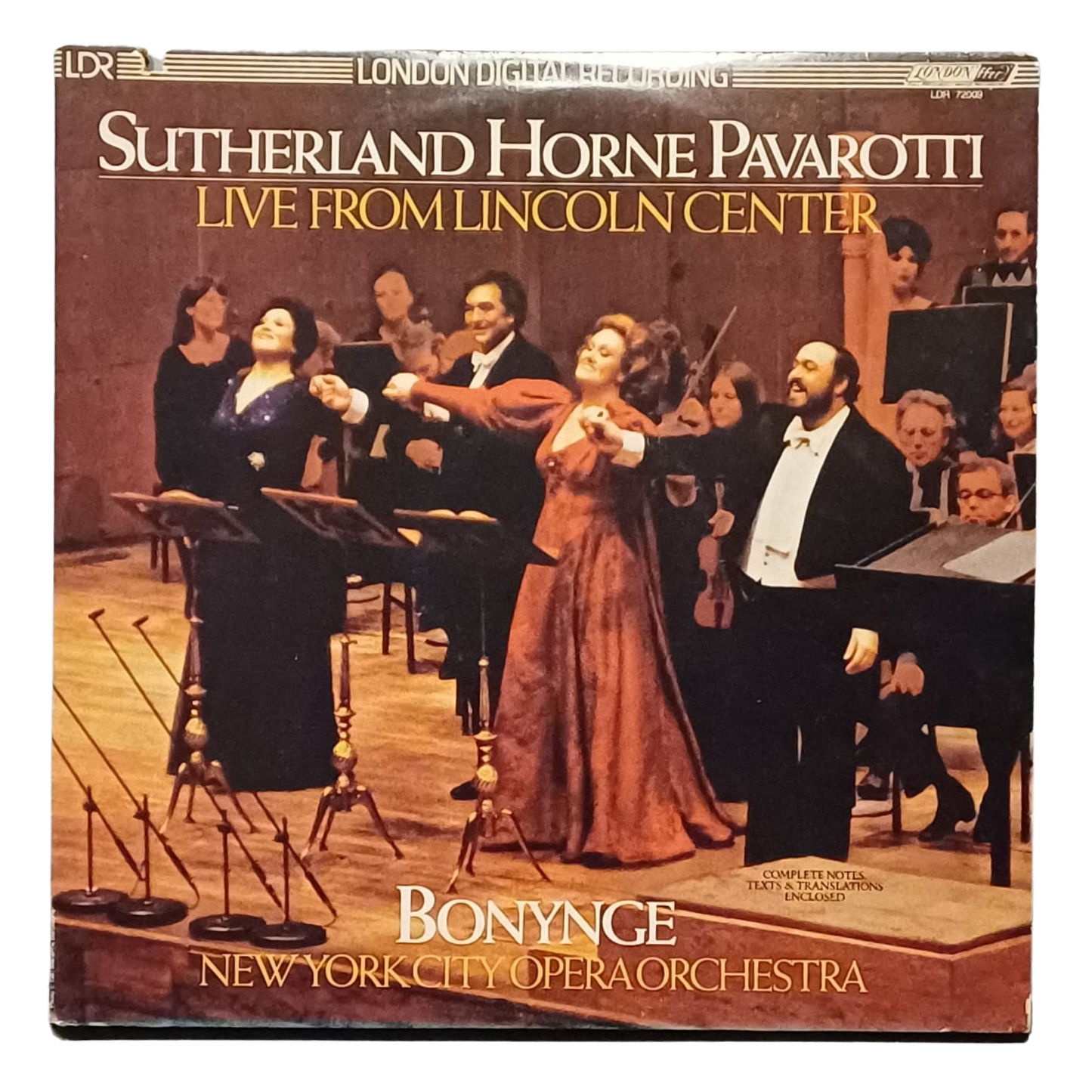 Bonynge,Sutherland,Horne,Pavarotti–Live From Lincoln Center| VG+ |TRV0038