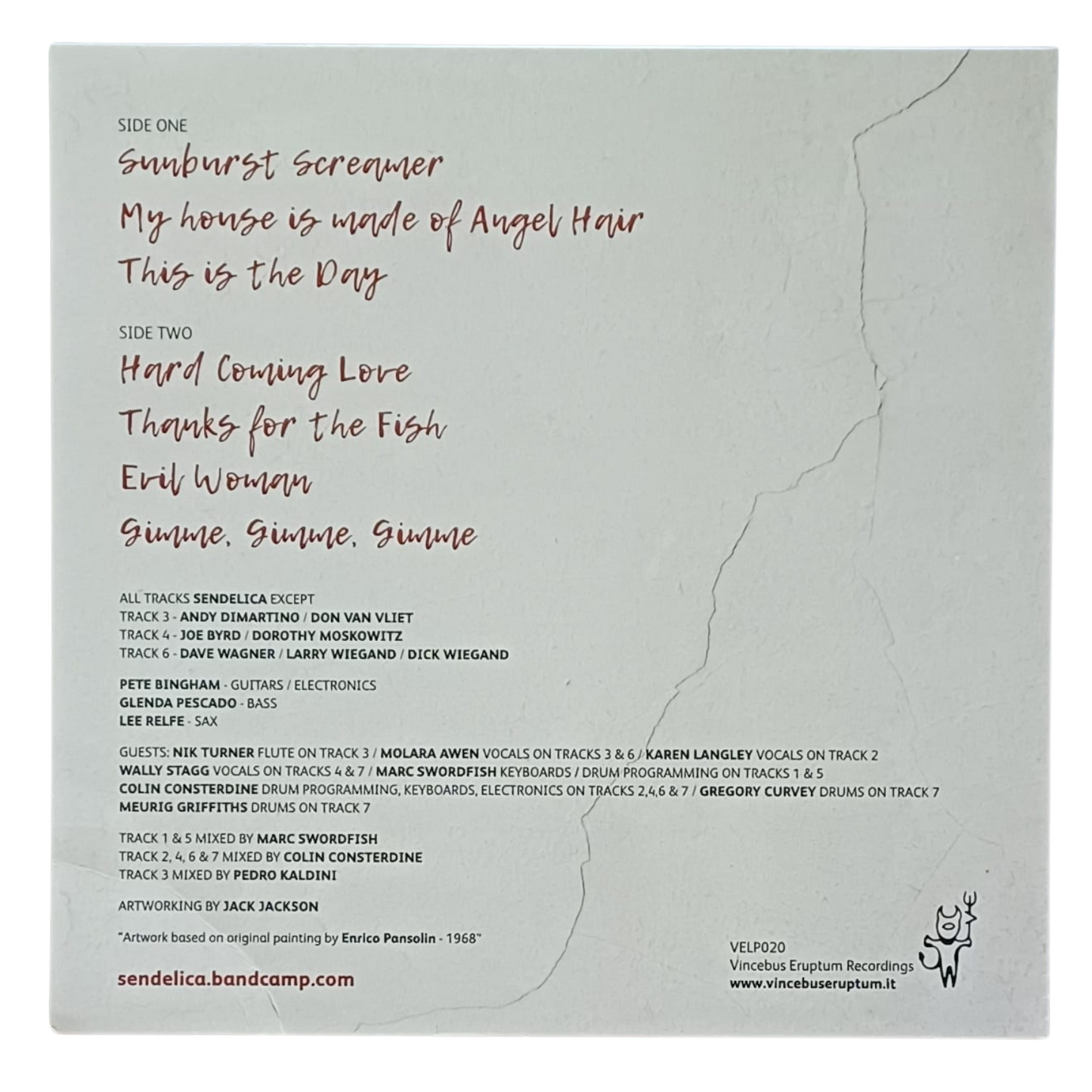 Sendelica – My House Is Made Of Angel Hair | LP Blu – VELP020 | (M) TRV0072