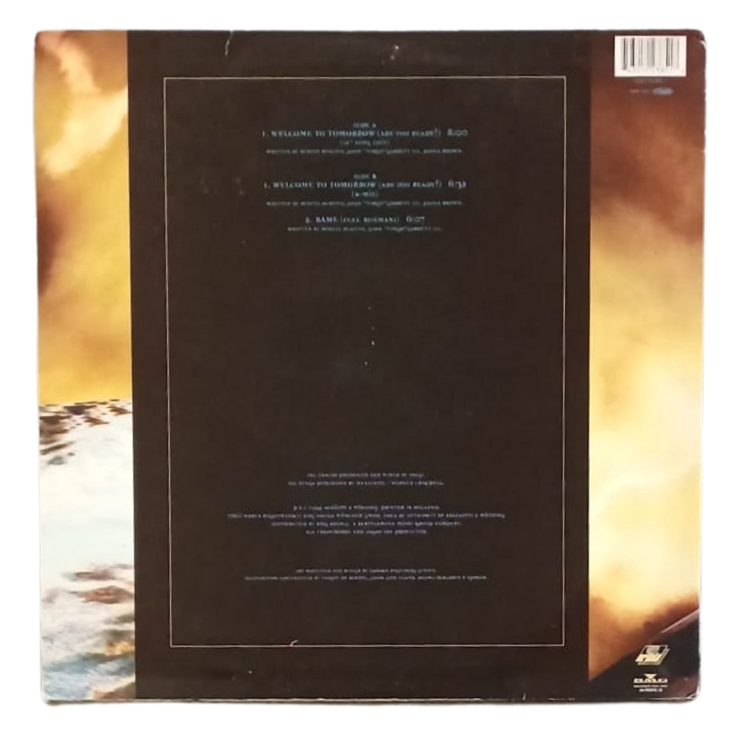 Snap! Feat. Summer–Welcome To Tomorrow (Are You Ready?)|Vinile 12"|(VG+)TRV0015