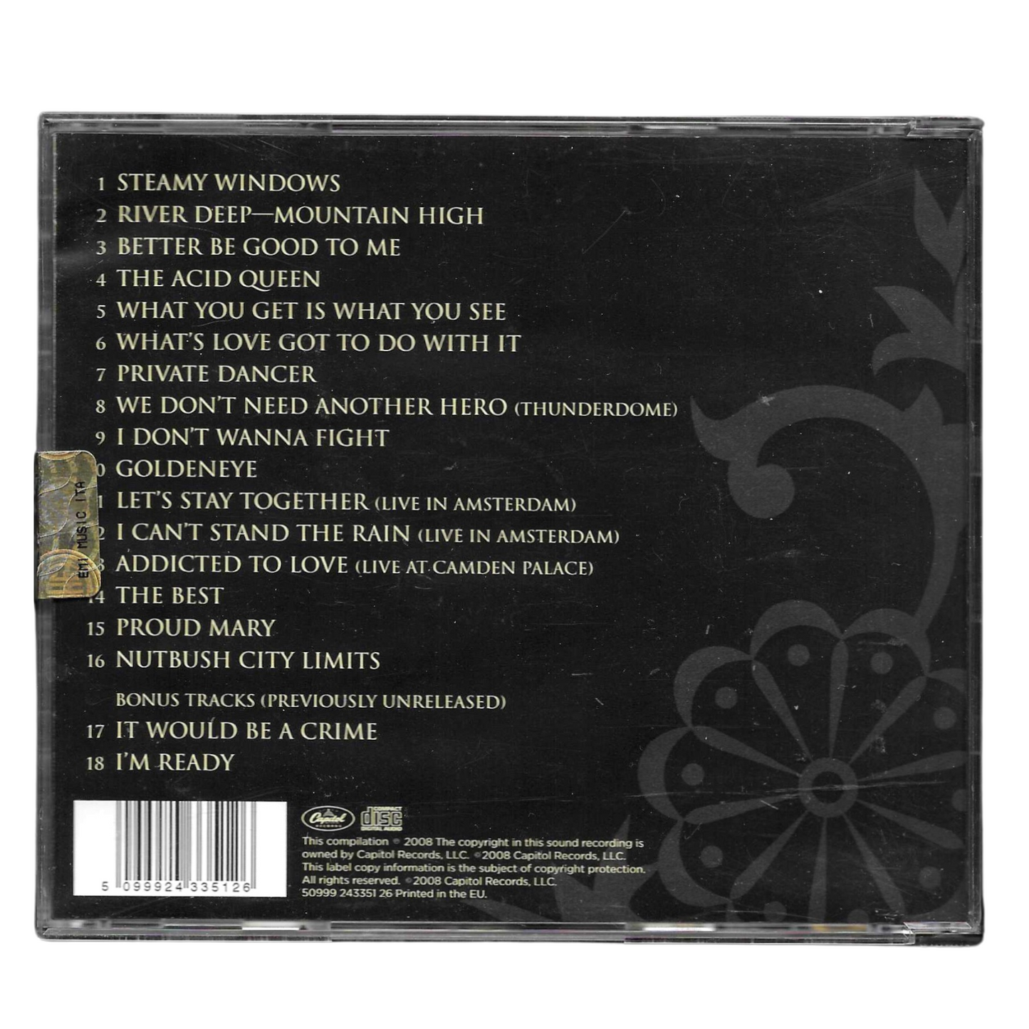 Tina Turner – Tina! | CD 2008 Capitol Records | Ottime Condizioni-TR0224